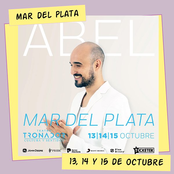 Abel Pintos en el Teatro Tronador Mar del Plata 13, 14 y 15 de Octubre
