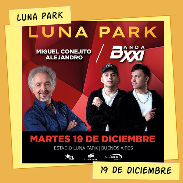 Miguel Conejito Alejandro y Banda XXI en el Luna Park 19 de Diciembre