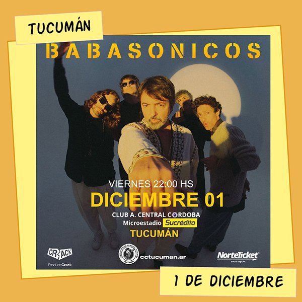 Babasónicos en Club Central Córdoba Tucumán 1 de Diciembre
