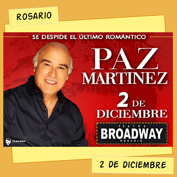 Paz Martínez Teatro Broadway Rosario 2 de Diciembre