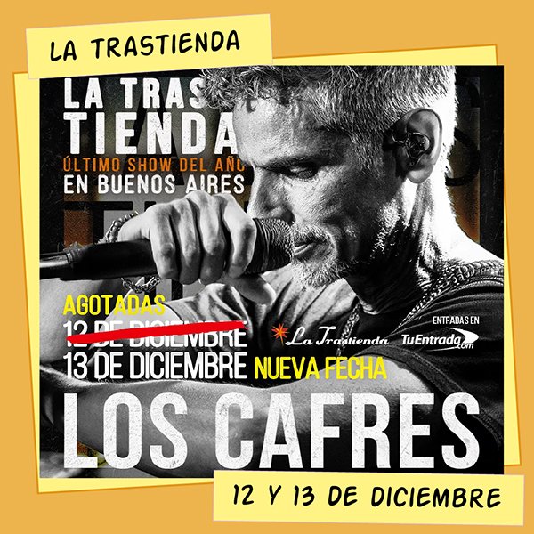 Los Cafres La Trastienda 12 y 13 de Diciembre