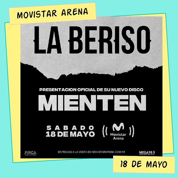 La Beriso Movistar Arena 18 de Mayo