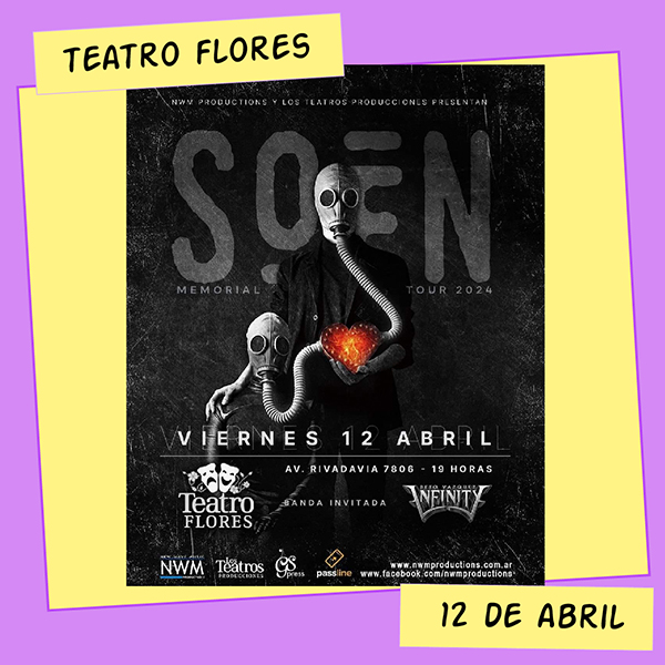 Soen Teatro Flores 12 de Abril