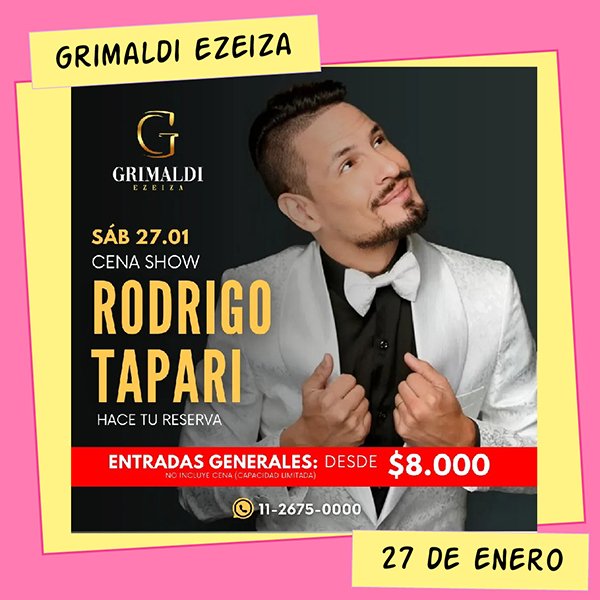 Rodrigo Tapari Grimaldi Ezeiza 27 de Enero