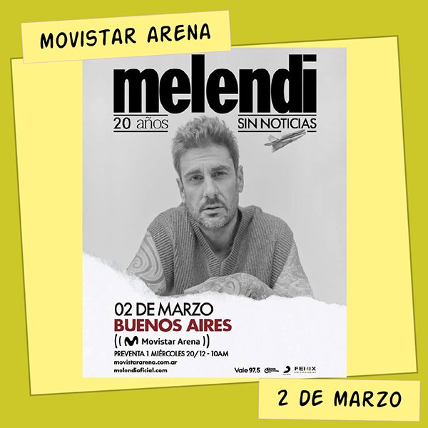 Melendi Movistar Arena 2 de Marzo