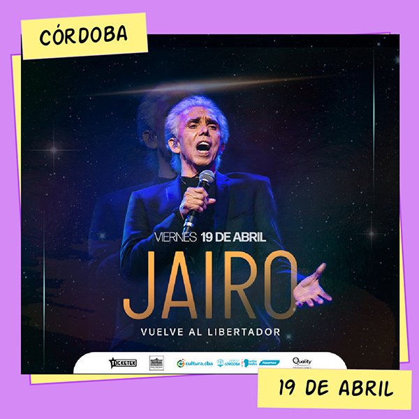 Jairo Teatro del Libertador Córdoba 19 de Abril