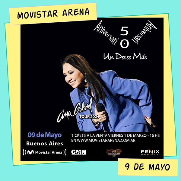 Ana Gabriel Movistar Arena 9 de Mayo