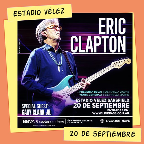 Eric Clapton Estadio Vélez 20 de Septiembre