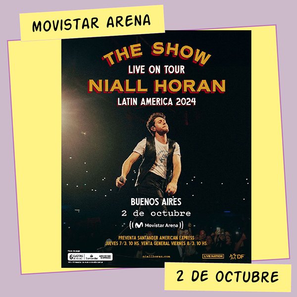 Niall Horan Movistar Arena 2 de Octubre