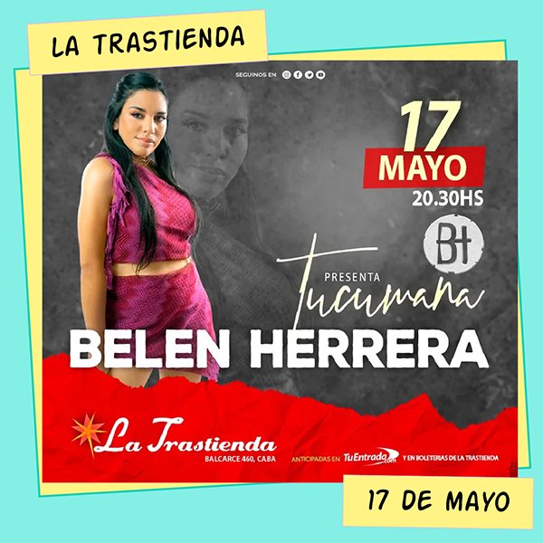 Belén Herrera La Trastienda 17 de Mayo