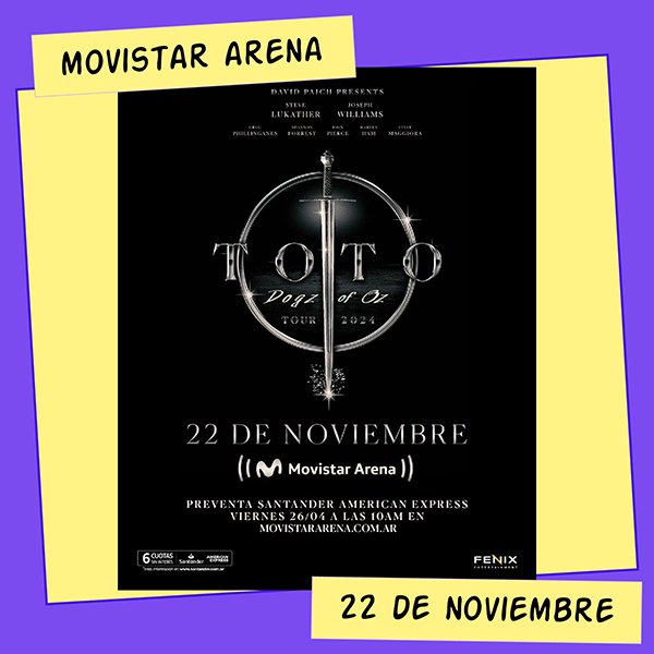 Toto Movistar Arena 22 de Noviembre