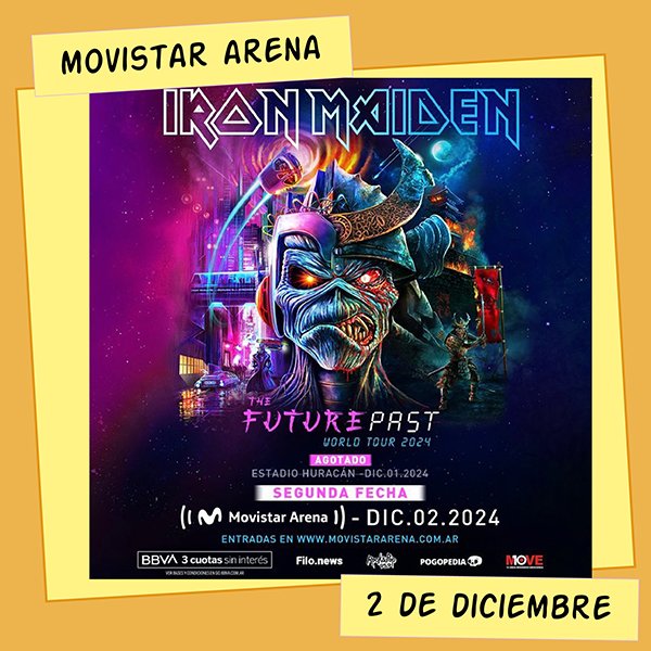 Iron Maiden Movistar Arena 2 de Diciembre