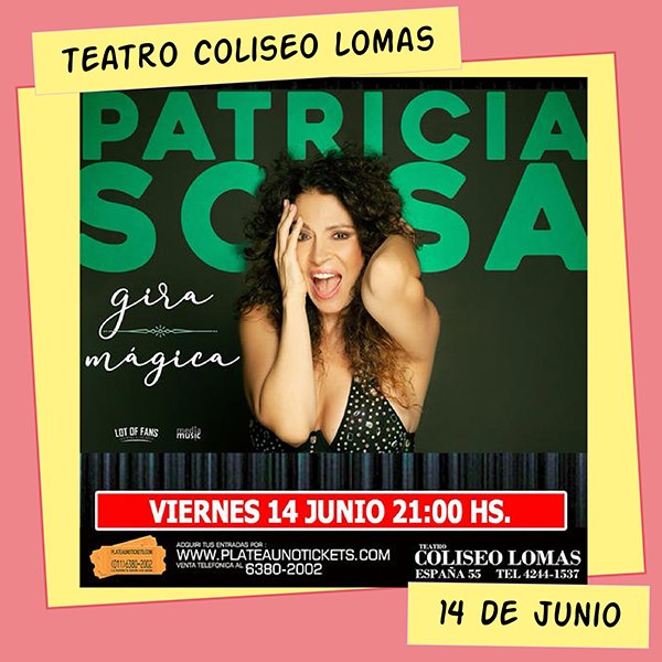 Patricia Sosa Teatro Coliseo Lomas 14 de Junio