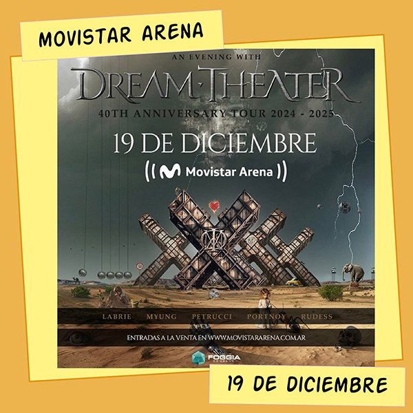 Dream Theater Movistar Arena 19 de Diciembre