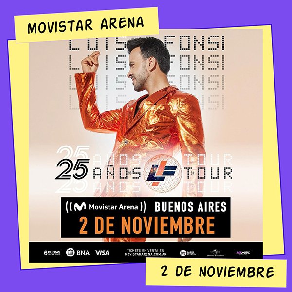 Luis Fonsi Movistar Arena 2 de Noviembre