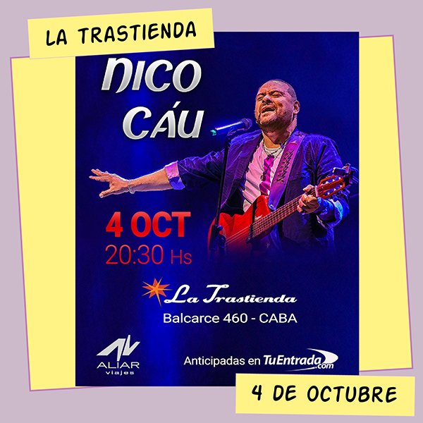 Nico Cáu La Trastienda 4 de Octubre