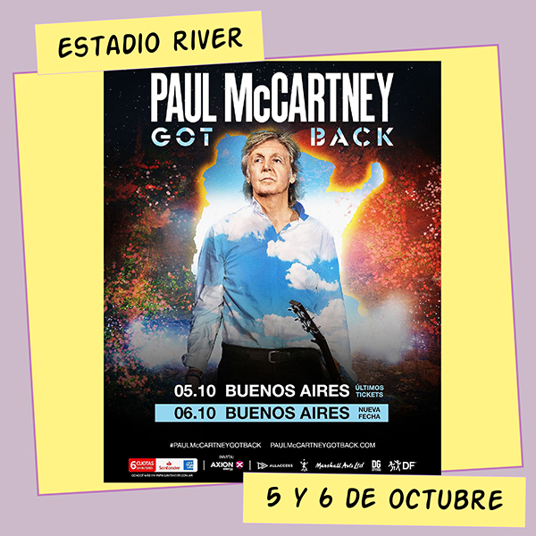 Paul McCartney Estadio River 5 y 6 de Octubre