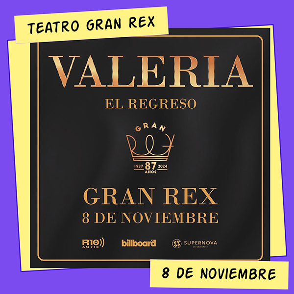 Valeria Lynch Teatro Gran Rex 8 de Noviembre