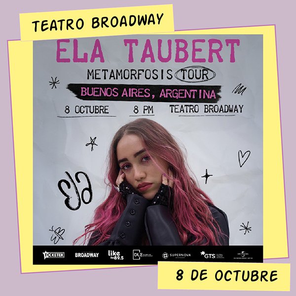 Ela Taubert Teatro Broadway 8 de Octubre