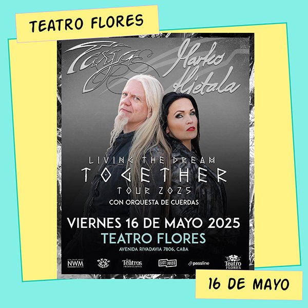 Tarja y Marko Hietala Teatro Flores 16 de Mayo
