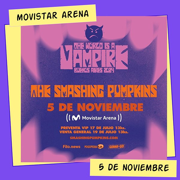 The Smashing Pumpkins Movistar Arena 5 de Noviembre