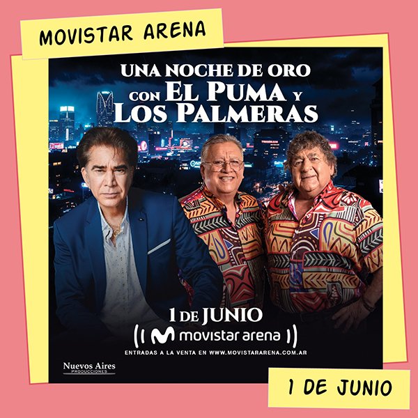 Los Palmeras y el Puma Rodríguez Movistar Arena 1 de Junio