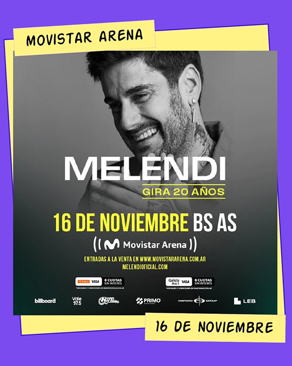 Melendi Movistar Arena 16 de Noviembre