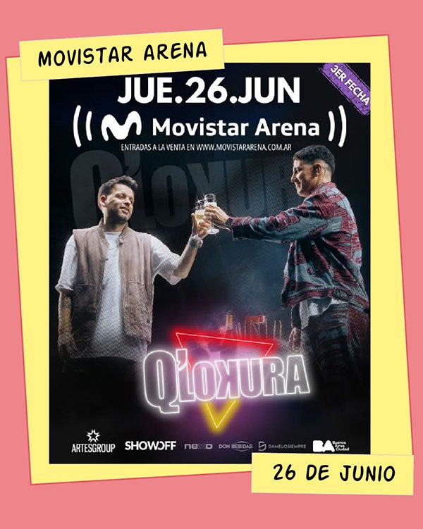 Q'Lokura Movistar Arena 26 de Junio