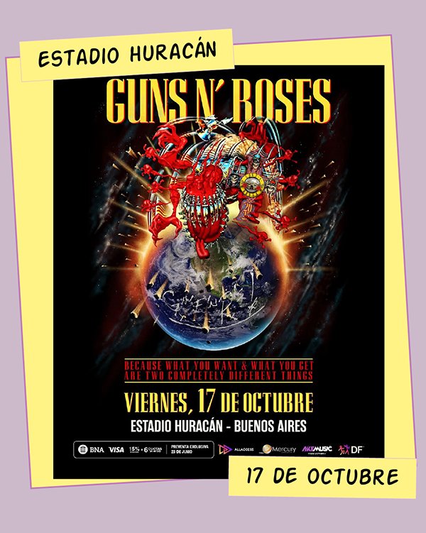 Guns N' Roses Estadio Huracán 17 de Octubre