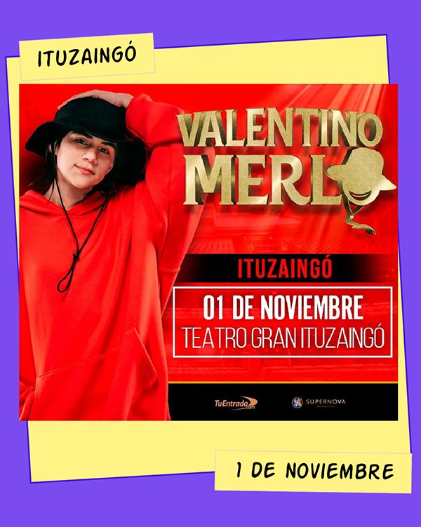 Valentino Merlo Teatro Gran Ituzaingó 1 de Noviembre