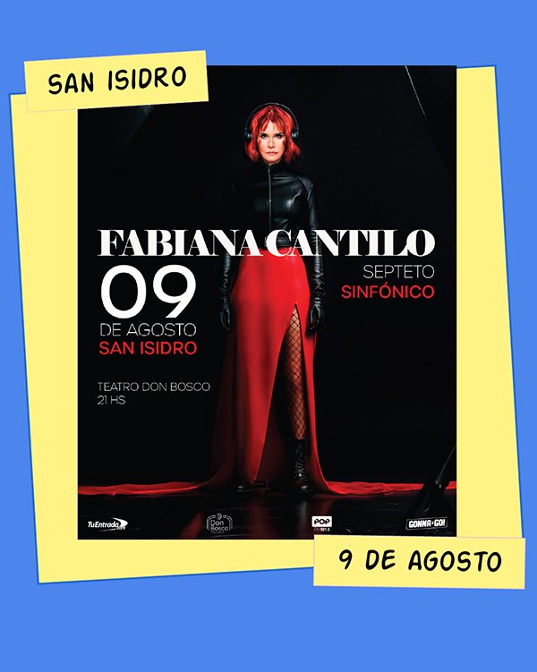 Fabiana Cantilo Teatro Don Bosco San Isidro 9 de Agosto