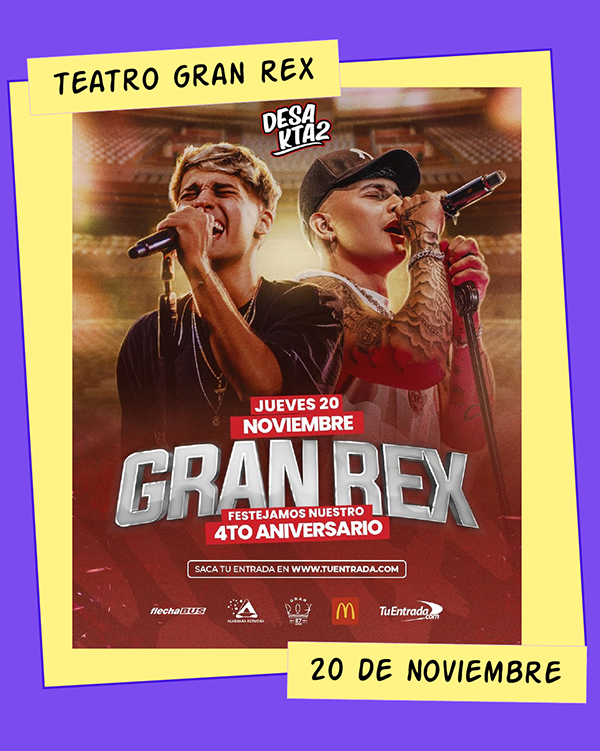 Desakta2 Teatro Gran Rex 20 de Noviembre