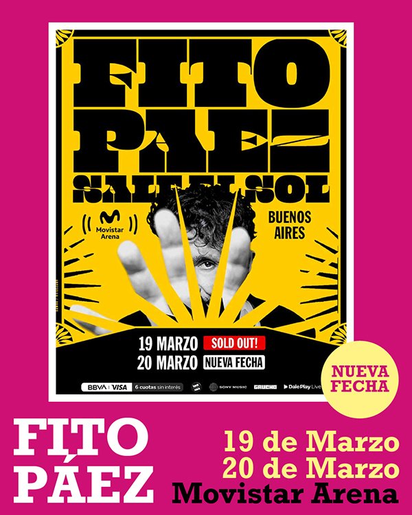 Fito Páez Movistar Arena 19 y 20 de Marzo