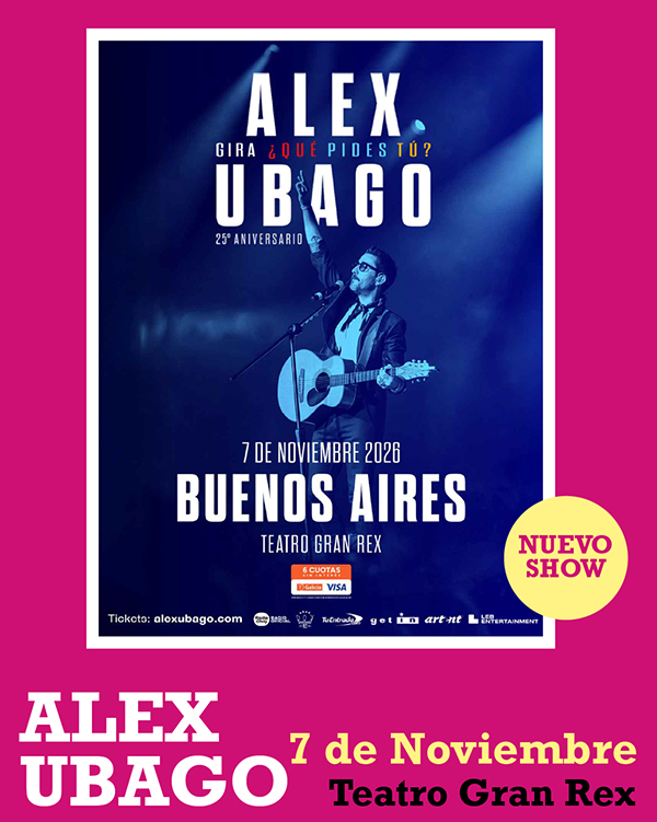 Alex Ubago 7 de Noviembre Teatro Gran Rex